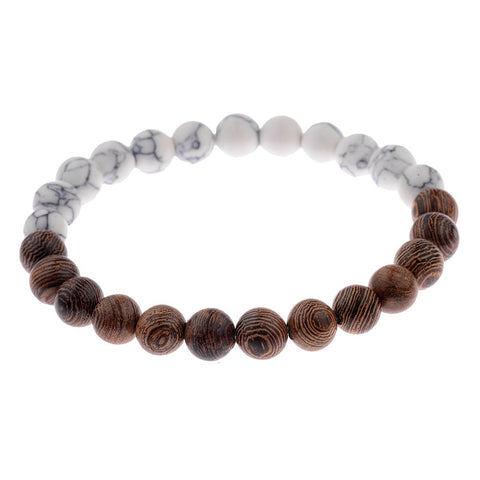 Image of 8mm New Natural Wood Beads Bracelets Men Black Ethinc Meditation