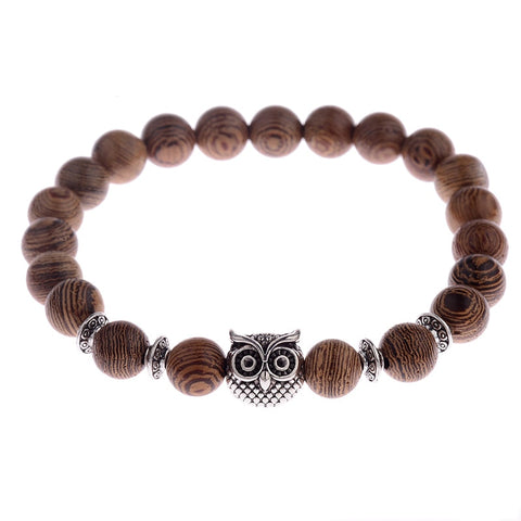 Image of 8mm New Natural Wood Beads Bracelets Men Black Ethinc Meditation