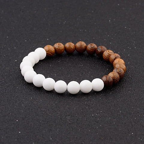 Image of 8mm New Natural Wood Beads Bracelets Men Black Ethinc Meditation