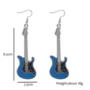 Vintage Classical Guitar Drop Earrings For Women