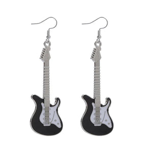 Vintage Classical Guitar Drop Earrings For Women