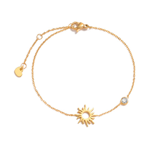 Image of Ultra Thin Chain Link Cross Adjustable Bracelet Stainless