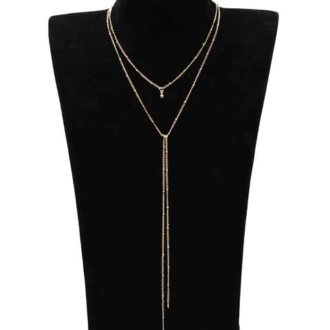 Image of Simple Gold Silver Color Chain