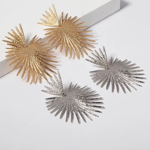 Image of Big Earrings Vintage Unique Heart