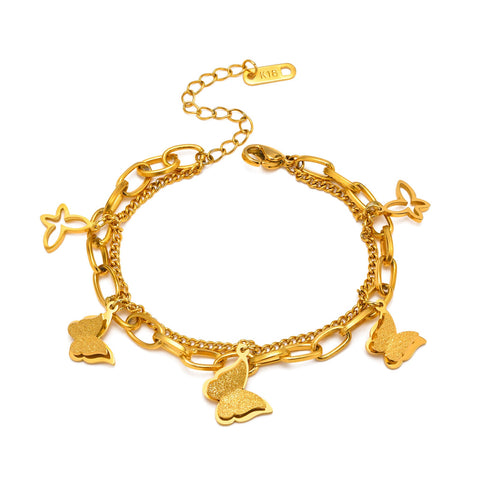 Image of Ultra Thin Chain Link Cross Adjustable Bracelet Stainless