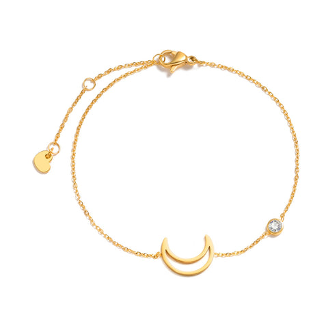 Image of Ultra Thin Chain Link Cross Adjustable Bracelet Stainless