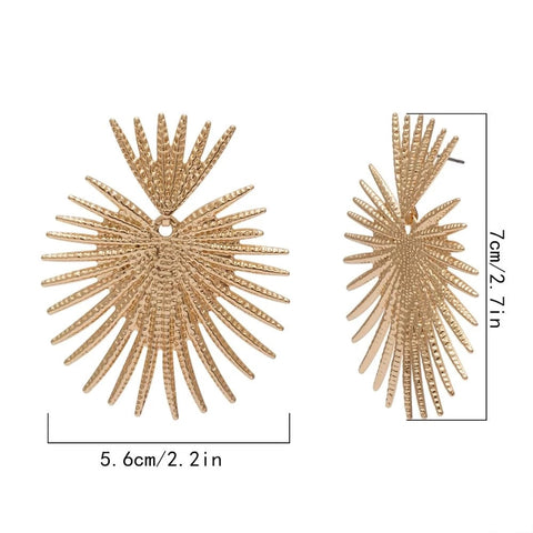 Image of Big Earrings Vintage Unique Heart