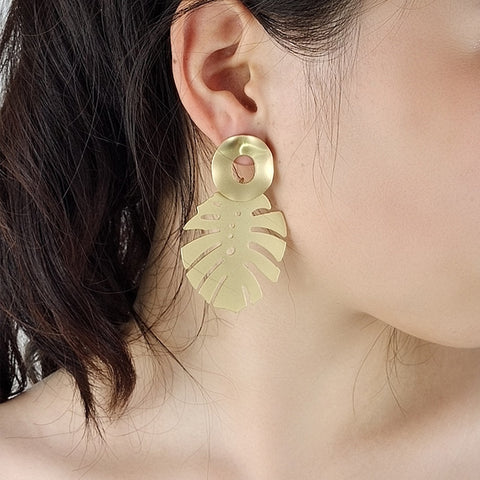 Image of Big Earrings Vintage Unique Heart