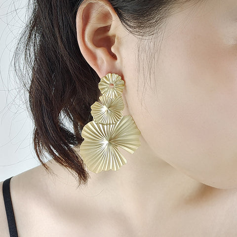 Image of Big Earrings Vintage Unique Heart