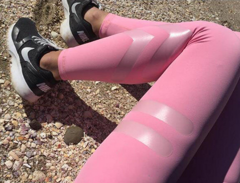 Image of Amazon explosion letter digital printing high waist BOSSGIRL ladies fitness yoga sports casual leggings