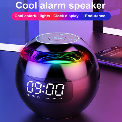 Image of Mini Bluetooth Speaker LED Display Alarm Clock