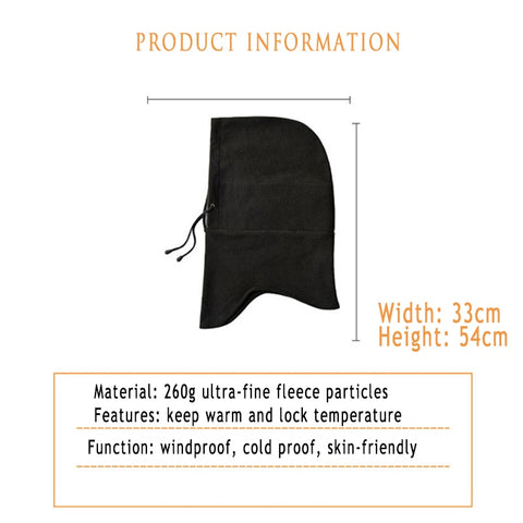 Image of One-Piece Windproof Caps Cold-Proof Ski Caps Fieece
