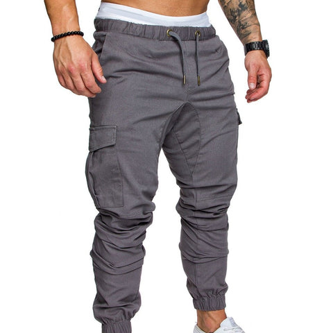 Image of Clothes Adjustable Pockets Pants Men