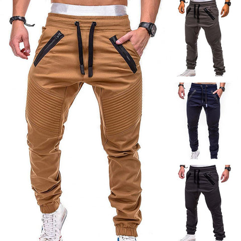 Image of Clothes Adjustable Pockets Pants Men