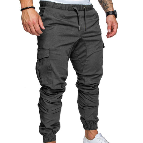 Image of Clothes Adjustable Pockets Pants Men