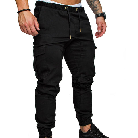Image of Clothes Adjustable Pockets Pants Men