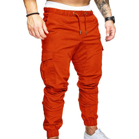 Image of Clothes Adjustable Pockets Pants Men