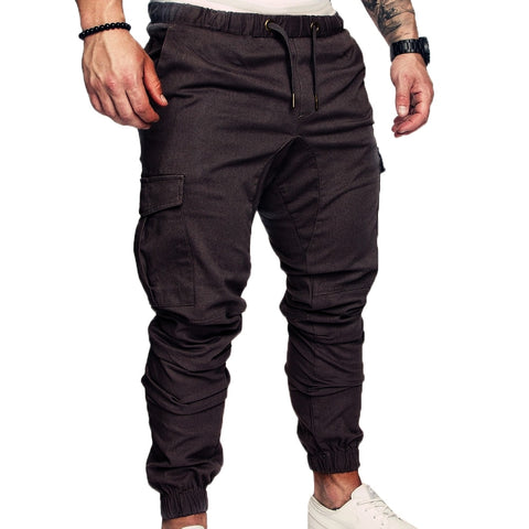 Image of Clothes Adjustable Pockets Pants Men