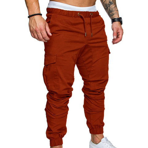 Image of Clothes Adjustable Pockets Pants Men