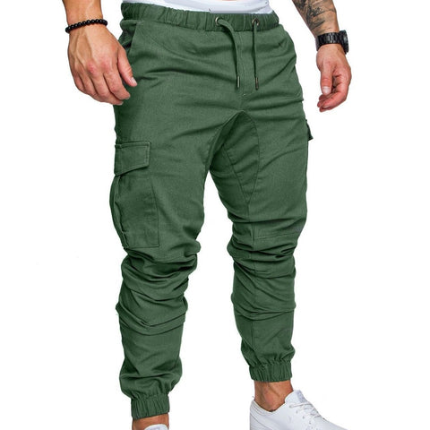 Image of Clothes Adjustable Pockets Pants Men