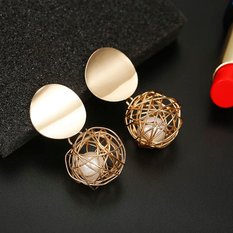 Image of Fashion Geometric Metal Wire Woven