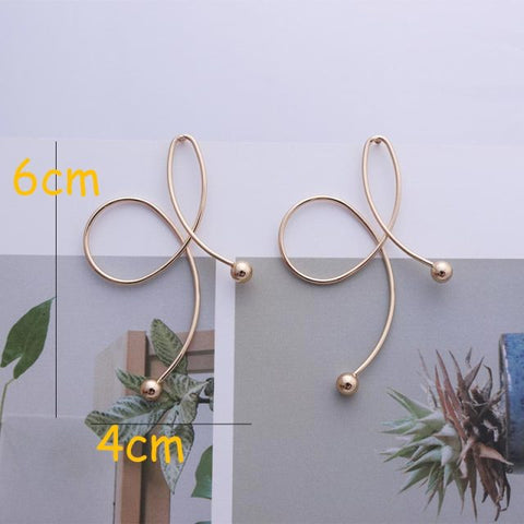 Image of Round Drop Dangle Earrings