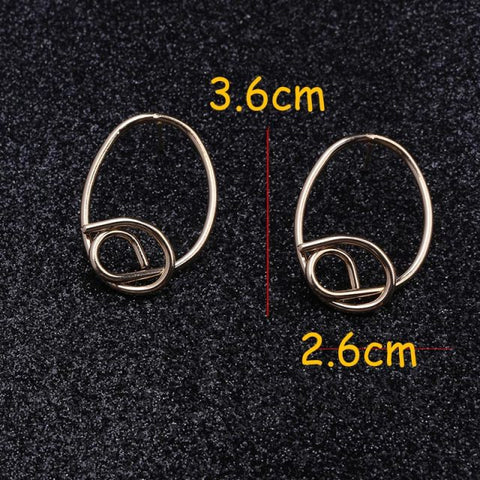 Image of Round Drop Dangle Earrings