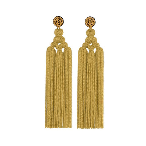 Image of Thread Long Dangle Drop Earrings