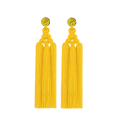 Image of Thread Long Dangle Drop Earrings