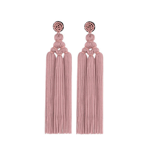Image of Thread Long Dangle Drop Earrings