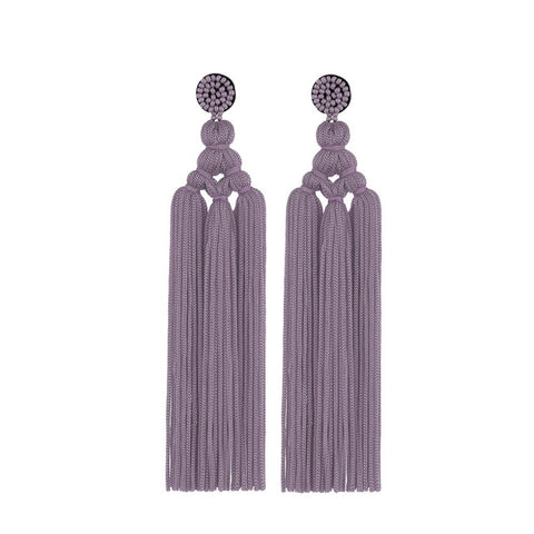 Image of Thread Long Dangle Drop Earrings