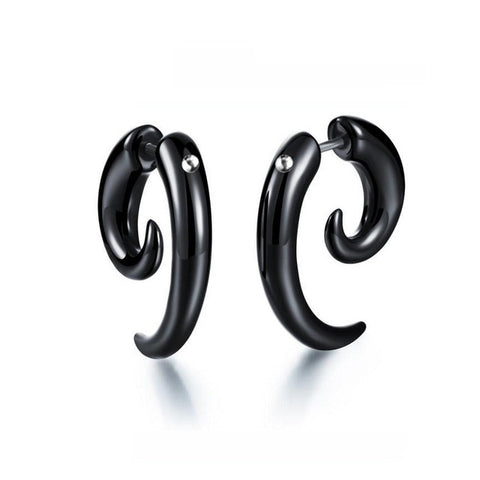 Image of Black Multiple Styles Stainless/Titanium Steel Stud Earrings