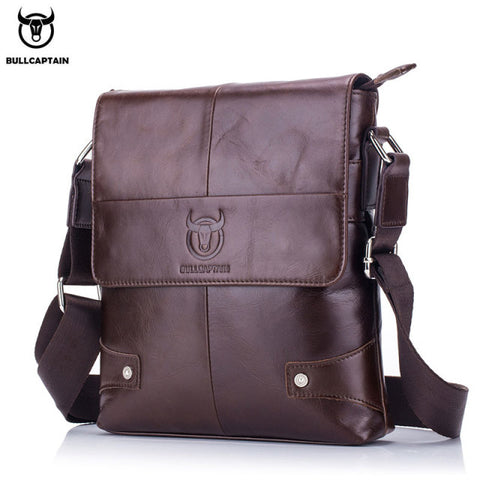 Image of men's bag leather messenger shoulder