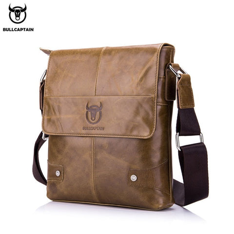 Image of men's bag leather messenger shoulder