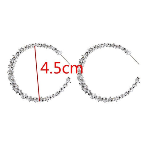 Image of Big Earrings Exaggerated Matte Stud Earrings For Women Metal Earing Gold Silver Color Black Yellow Red Earings