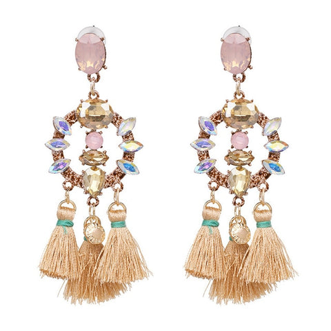 Image of Long Tassel Big Earring Dangle
