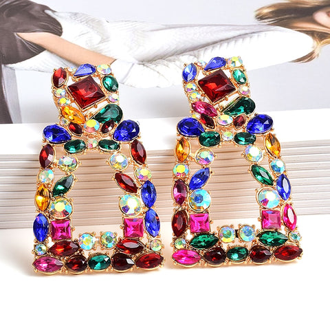 Image of New Colorful Crystals Earrings