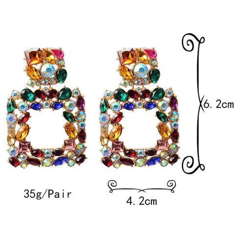 Image of New Colorful Crystals Earrings