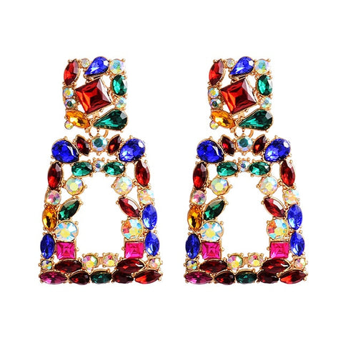 Image of New Colorful Crystals Earrings