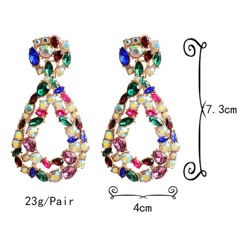 Image of New Colorful Crystals Earrings