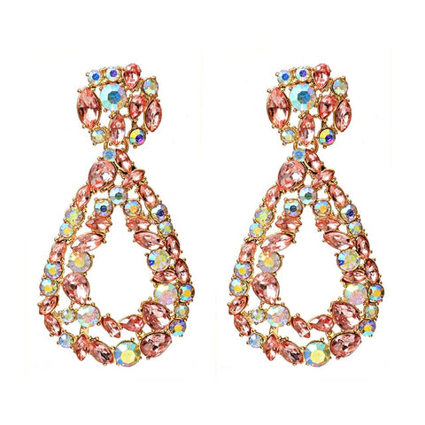Image of New Colorful Crystals Earrings