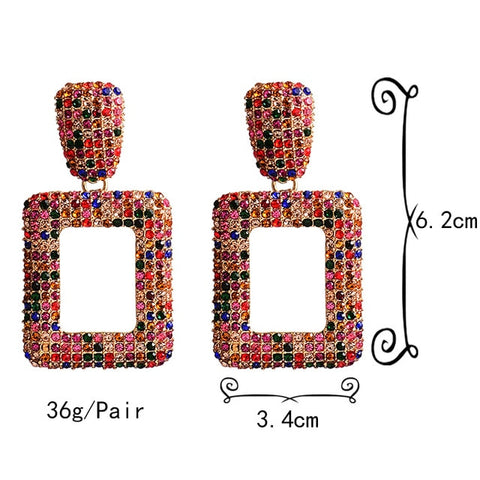 Image of New Colorful Crystals Earrings