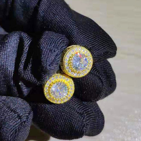 Image of Round Earring White Gold
