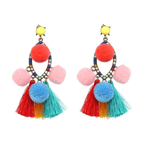 Image of Long Tassel Big Earring Dangle