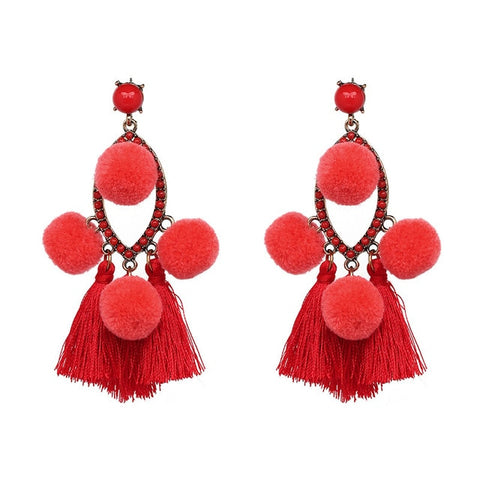 Image of Long Tassel Big Earring Dangle