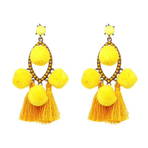 Image of Long Tassel Big Earring Dangle