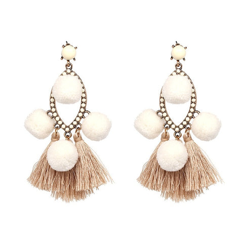 Image of Long Tassel Big Earring Dangle