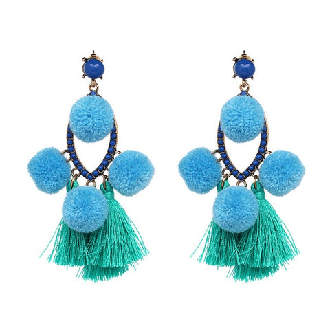 Image of Long Tassel Big Earring Dangle