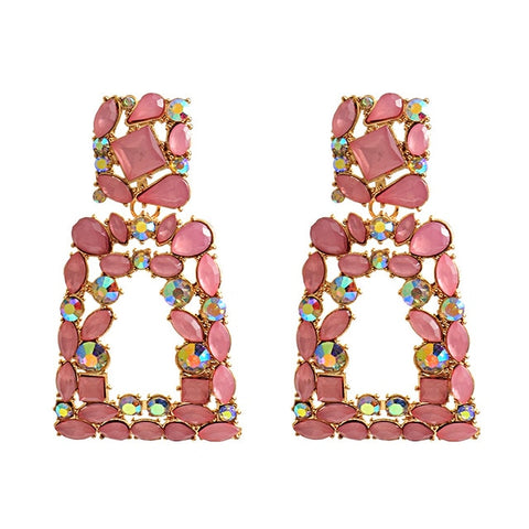 Image of New Colorful Crystals Earrings