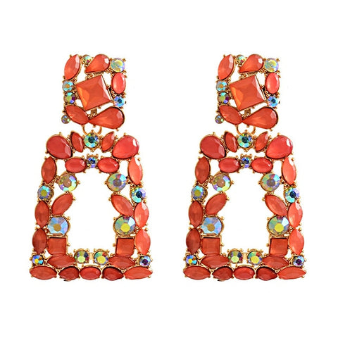 Image of New Colorful Crystals Earrings